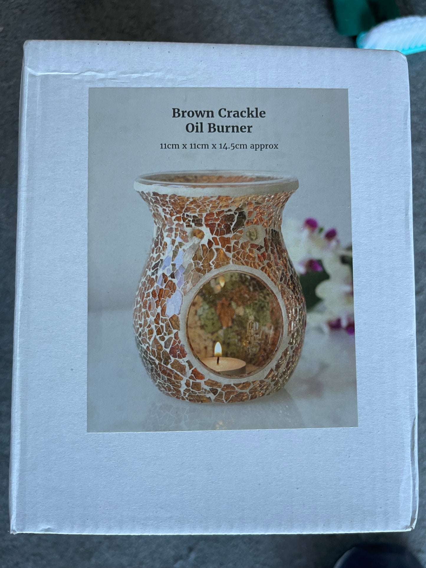 Crackle glass wax melt/ oil burners