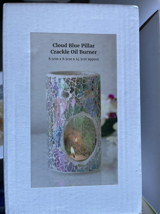 Crackle glass wax melt/ oil burners