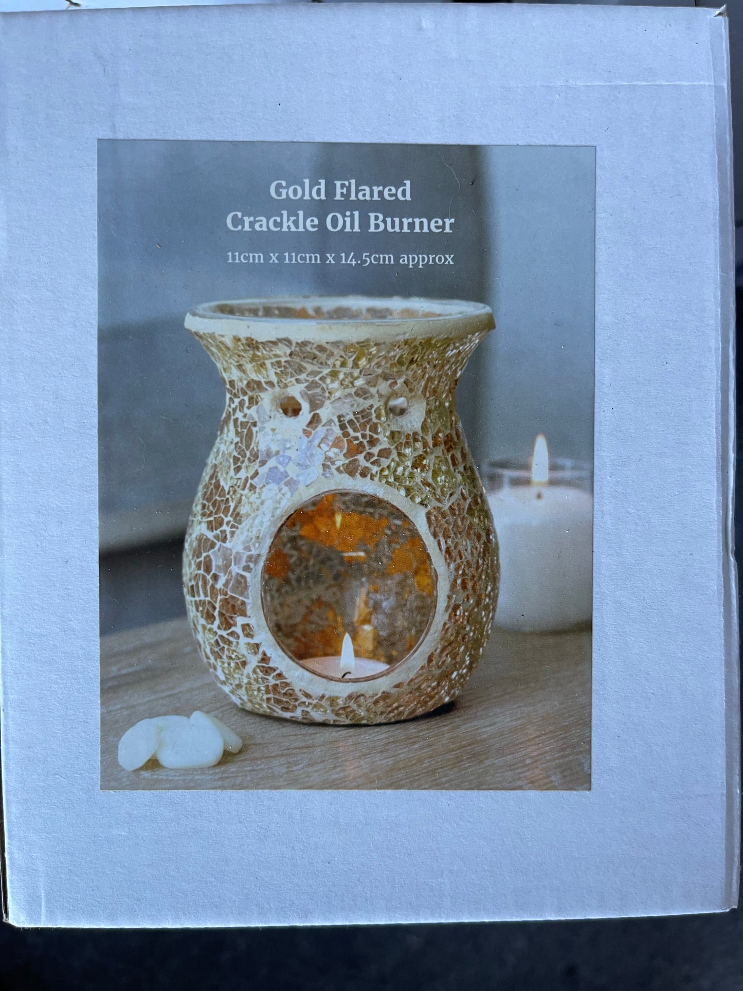 Crackle glass wax melt/ oil burners