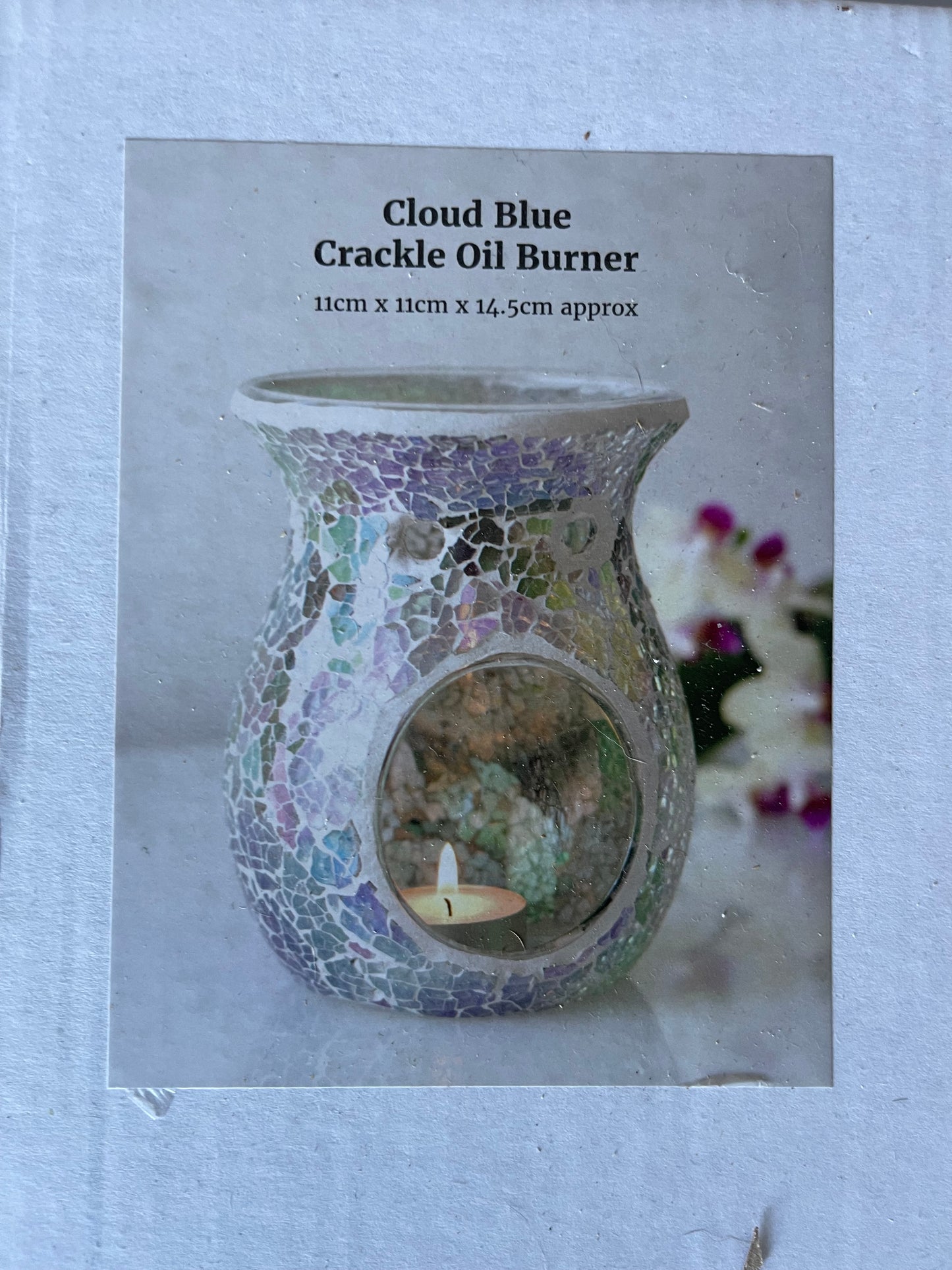 Crackle glass wax melt/ oil burners